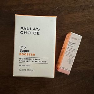 Brand NWT Paulas Choice C15 Super Booster & Biossance Squalane Rose Oil